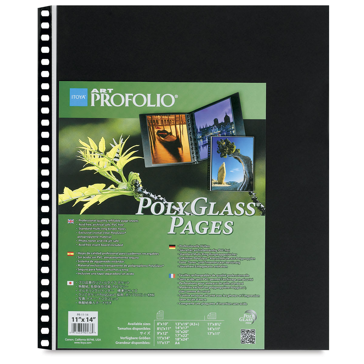 Itoya PolyGlass Refill Page Pack - 14" x 11", Portrait, Pkg of 10