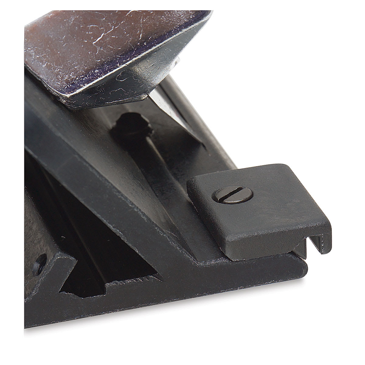 Logan Hand-Held Mat Cutters - Closeup of Accessory Kit in use