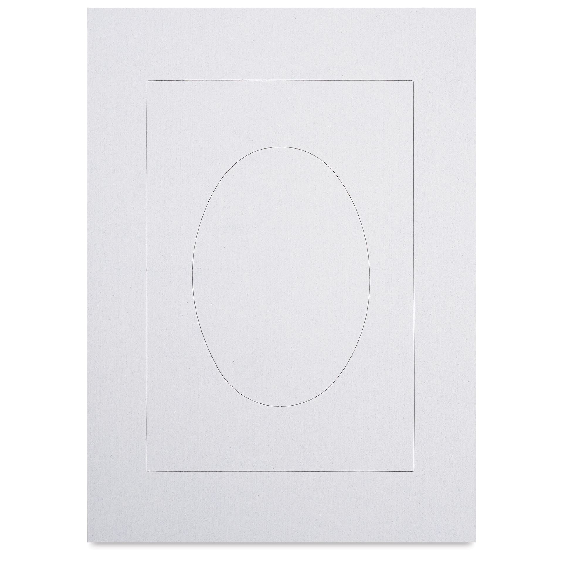 Pre-Cut Mat Frames - White, 8" x 11" (5" x 8" Artwork Size), Pkg of 6, Oval, front of mat frame