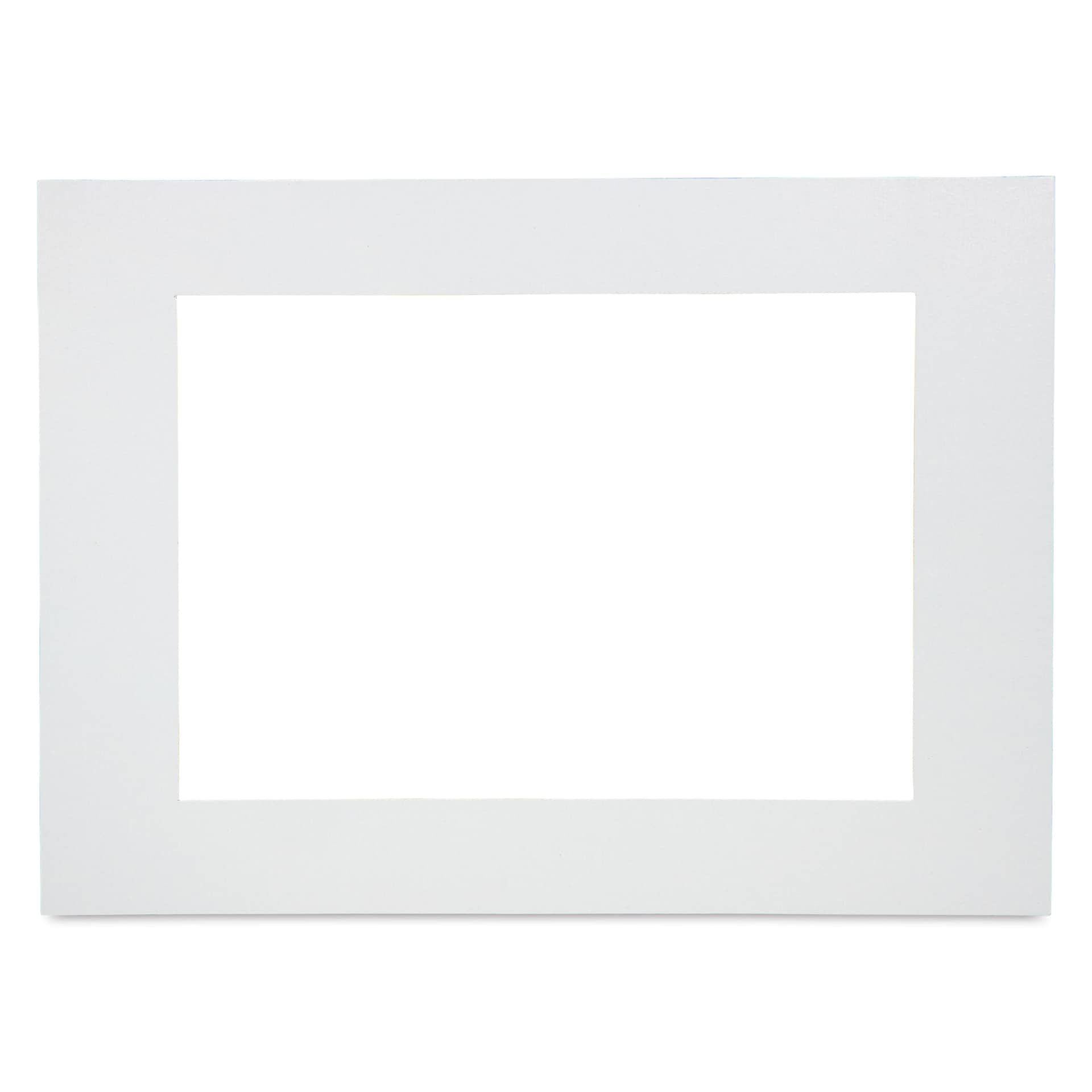Pre-Cut Mat Frames - White, 8" x 11" (5" x 8" Artwork Size), Pkg of 6, Oval, outside rectangle mat