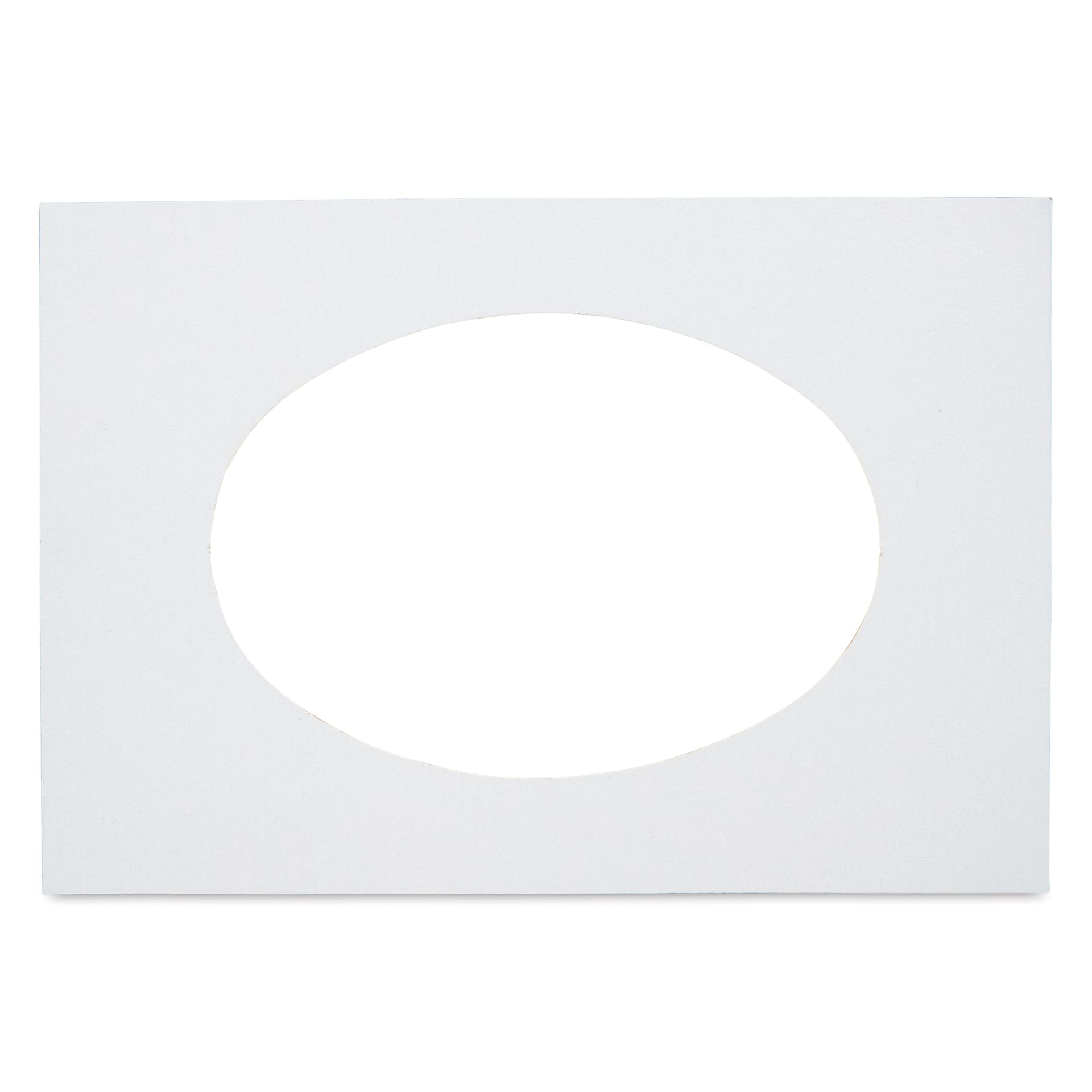 Pre-Cut Mat Frames - White, 8" x 11" (5" x 8" Artwork Size), Pkg of 6, Oval, one mat out of package