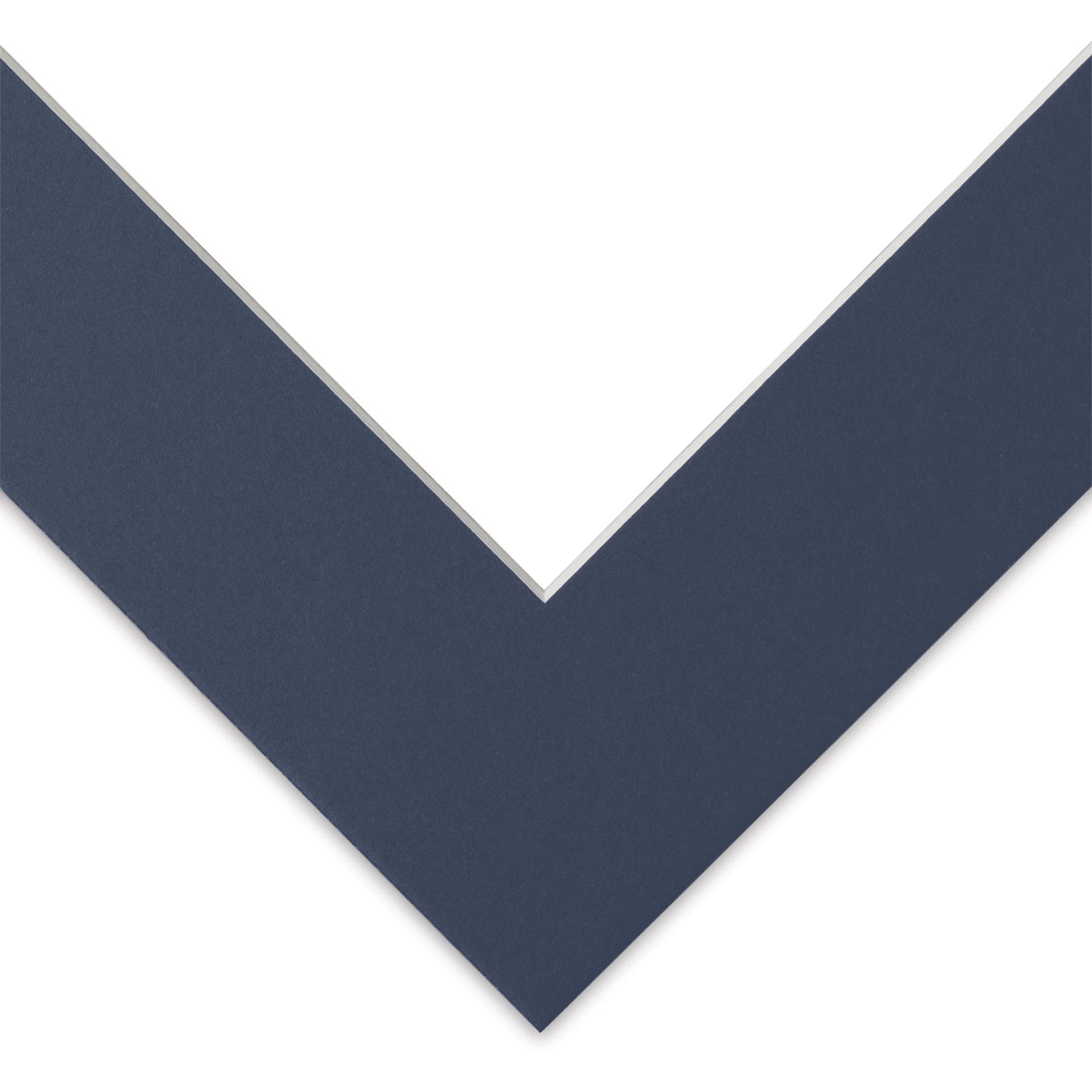 Blick Pre-Cut Mat - Newport Blue, 8" x 10" (4-1/2" x 6-1/2" Opening) close-up of corner