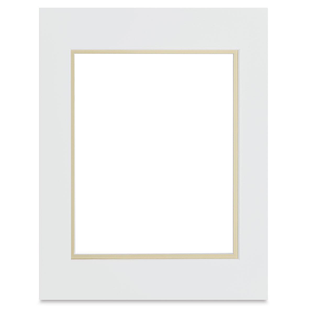 Blick Double Mat - Manor White/Ecru, 11" x 14" (7-1/2" x 9-1/2" Opening)