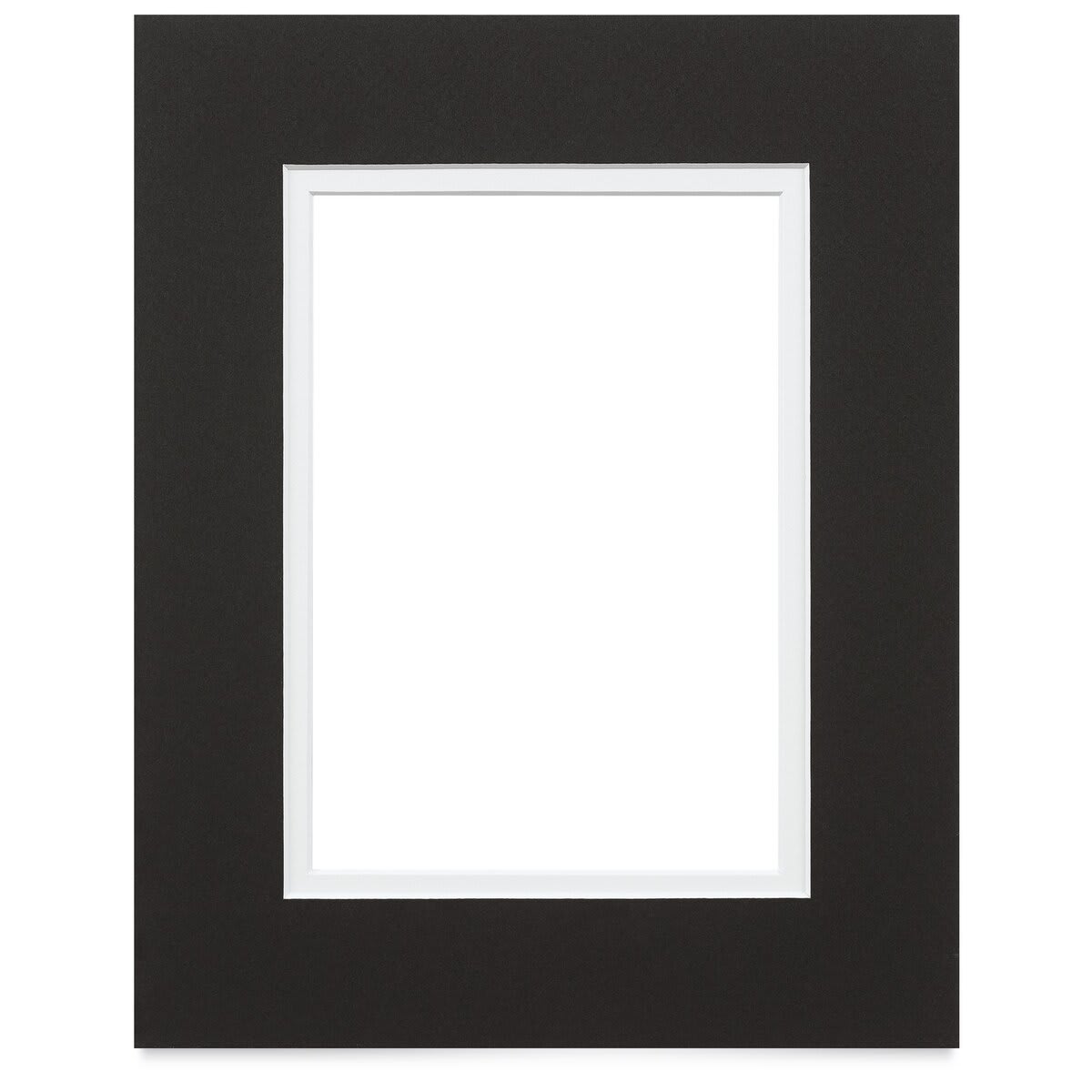 Blick Double Mat - Raven Black / Manor White, 8" x 10" (4-1/2" x 6-1/2" Opening)