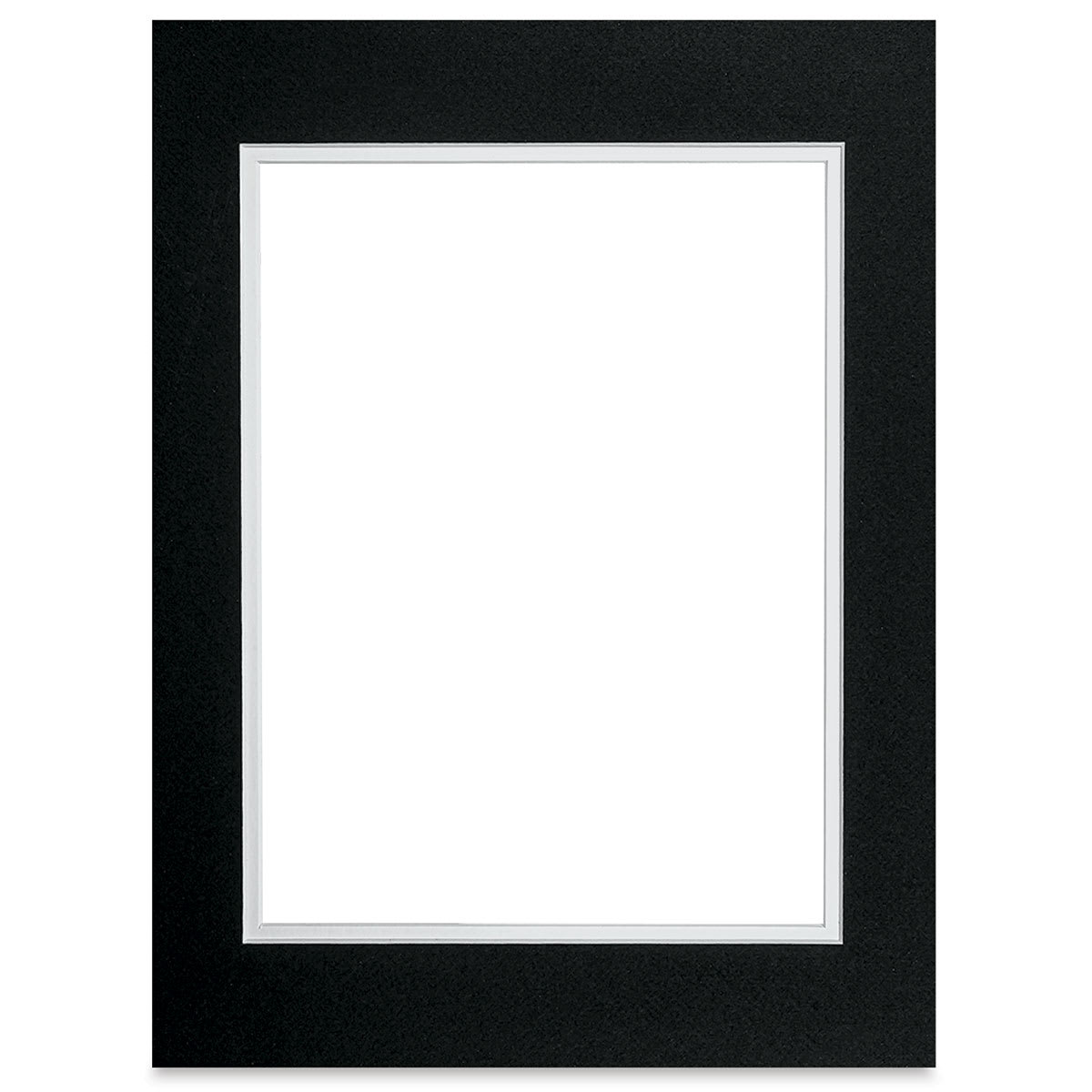 Blick Double Mat - Raven Black / Manor White, 12" x 16" (8-1/2" x 11-1/2" Opening)