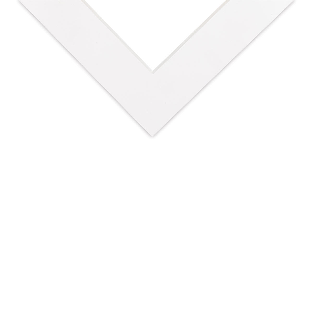 Crescent Select Conservation Solids Pre-Cut Mat - Vivid White, 8 ply, 8" x 10" corner