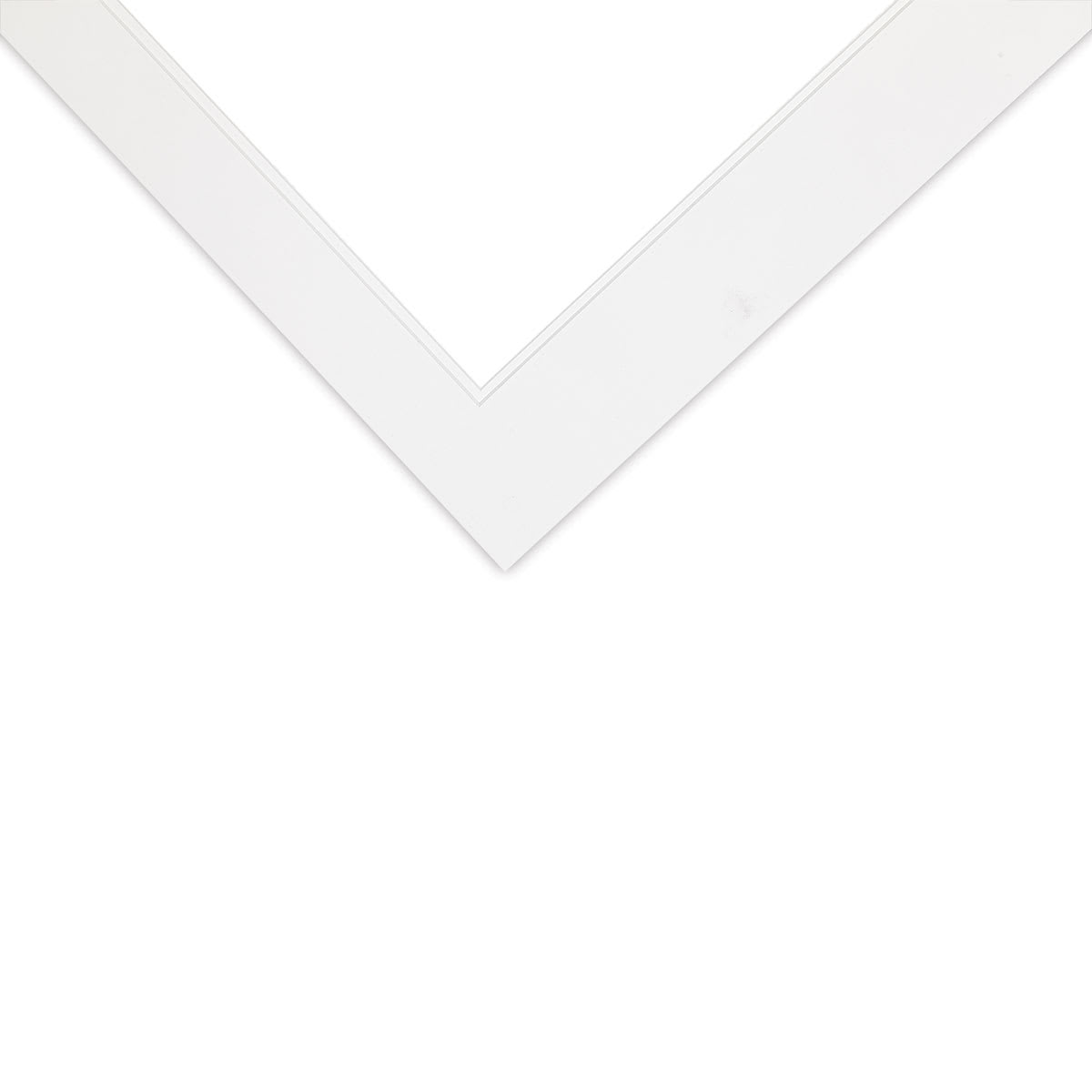 Crescent Select Conservation Solids Pre-Cut Double Mat - Vivid White/Vivid White, 4 ply, 18" x 24" corner