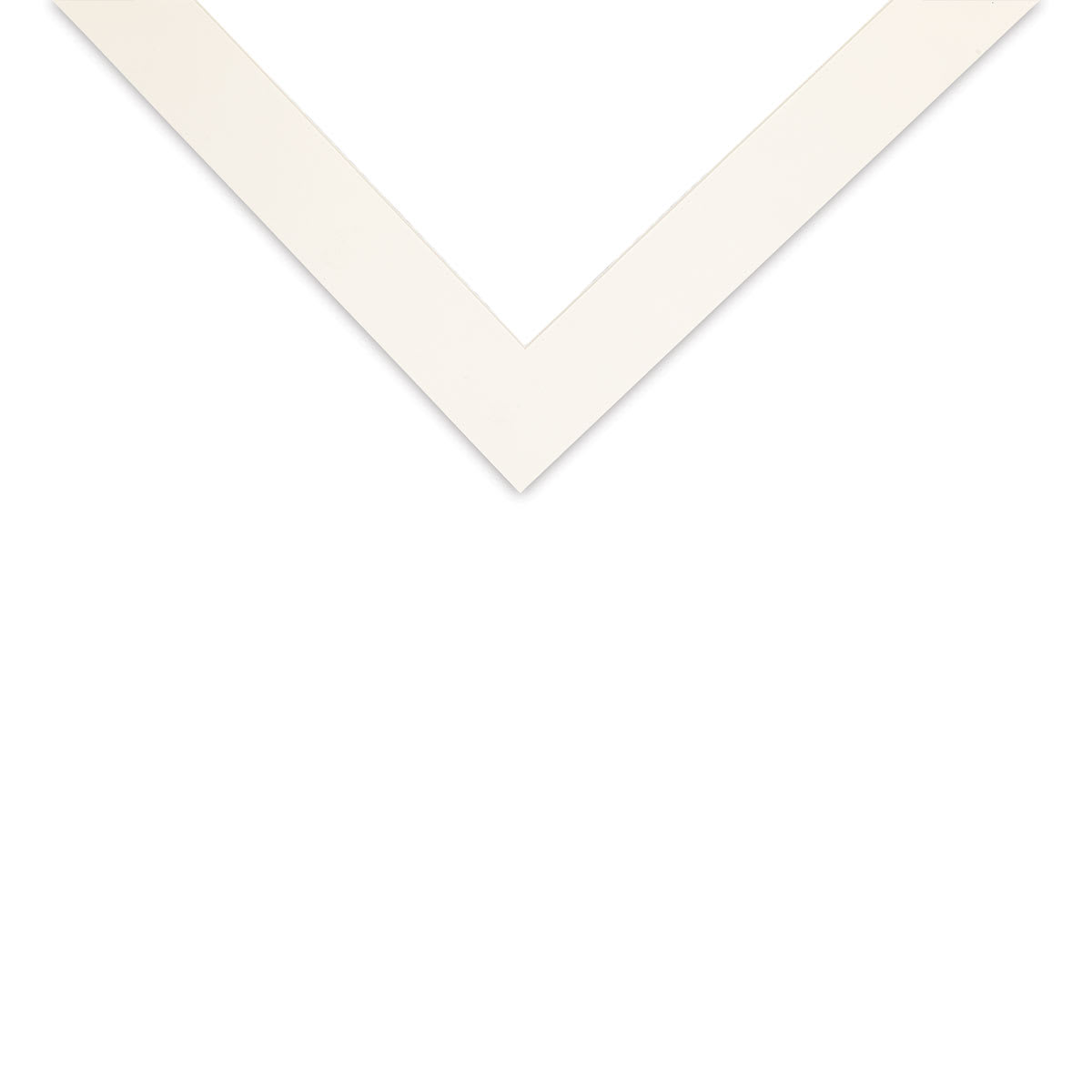 Crescent Select Conservation Solids Pre-Cut Mat - Antique White, 4 ply, 16" x 20" corner