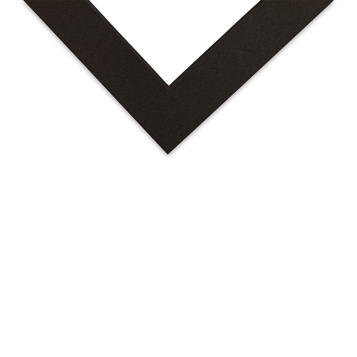Crescent Select Conservation Solids Pre-Cut Mat - Deep Black, 8 ply, 8" x 10" corner
