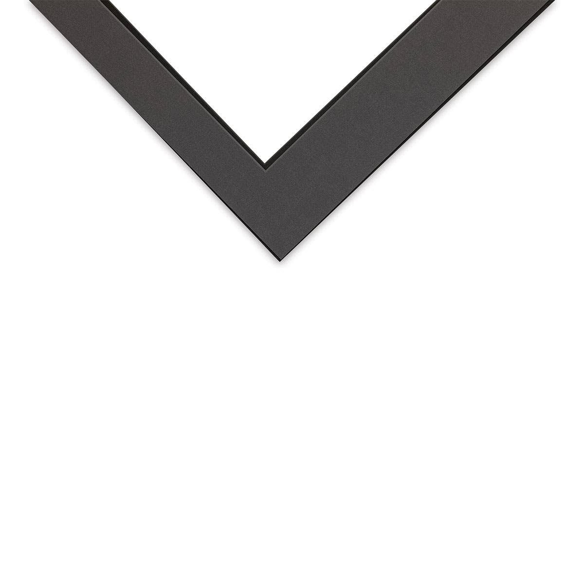 Crescent Select Conservation Solids Pre-Cut Double Mat - Dark Gray/Deep Black, 4 ply, 18" x 24" corner