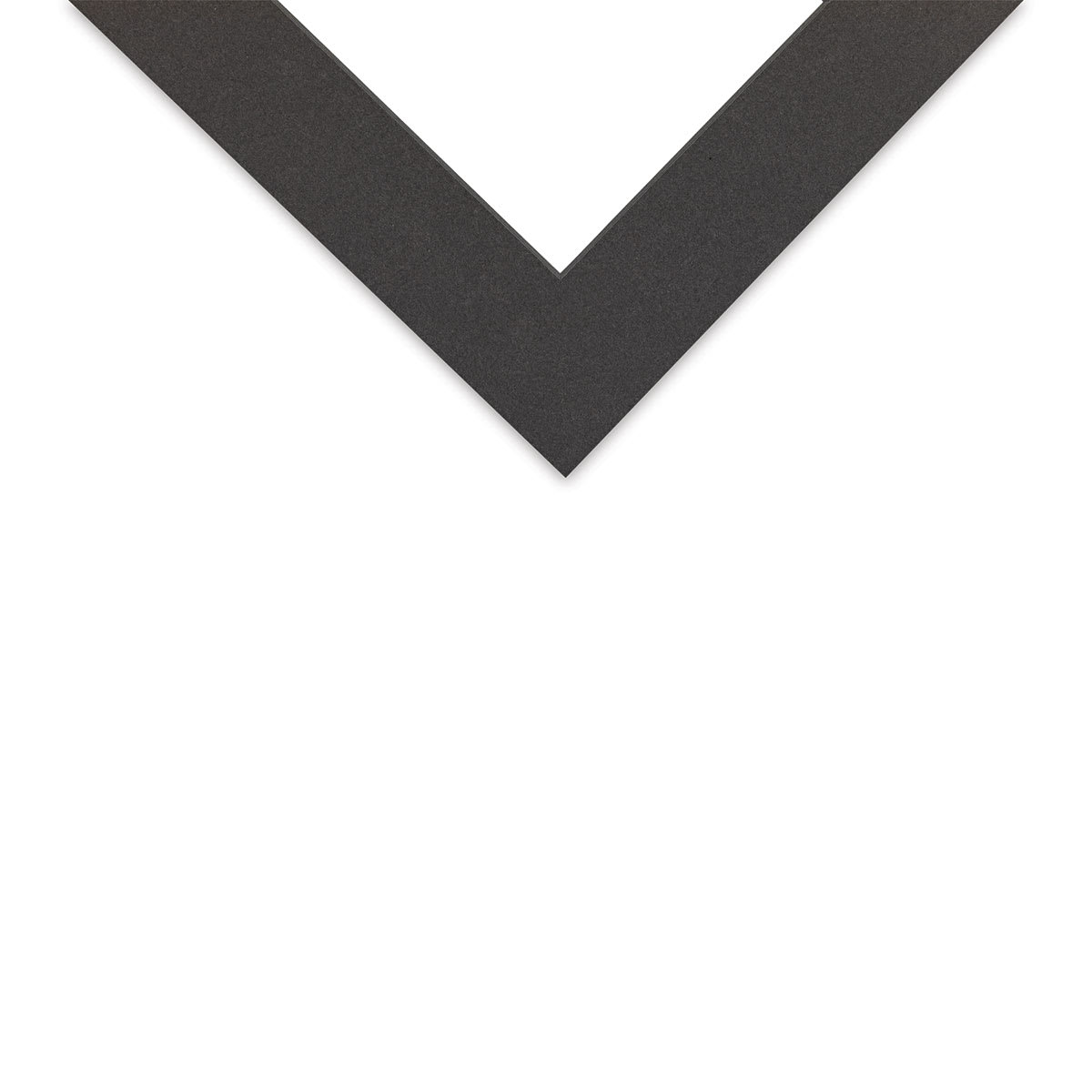 Crescent Select Conservation Solids Pre-Cut Mat - Dark Gray, 4 ply, 8" x 10" corner