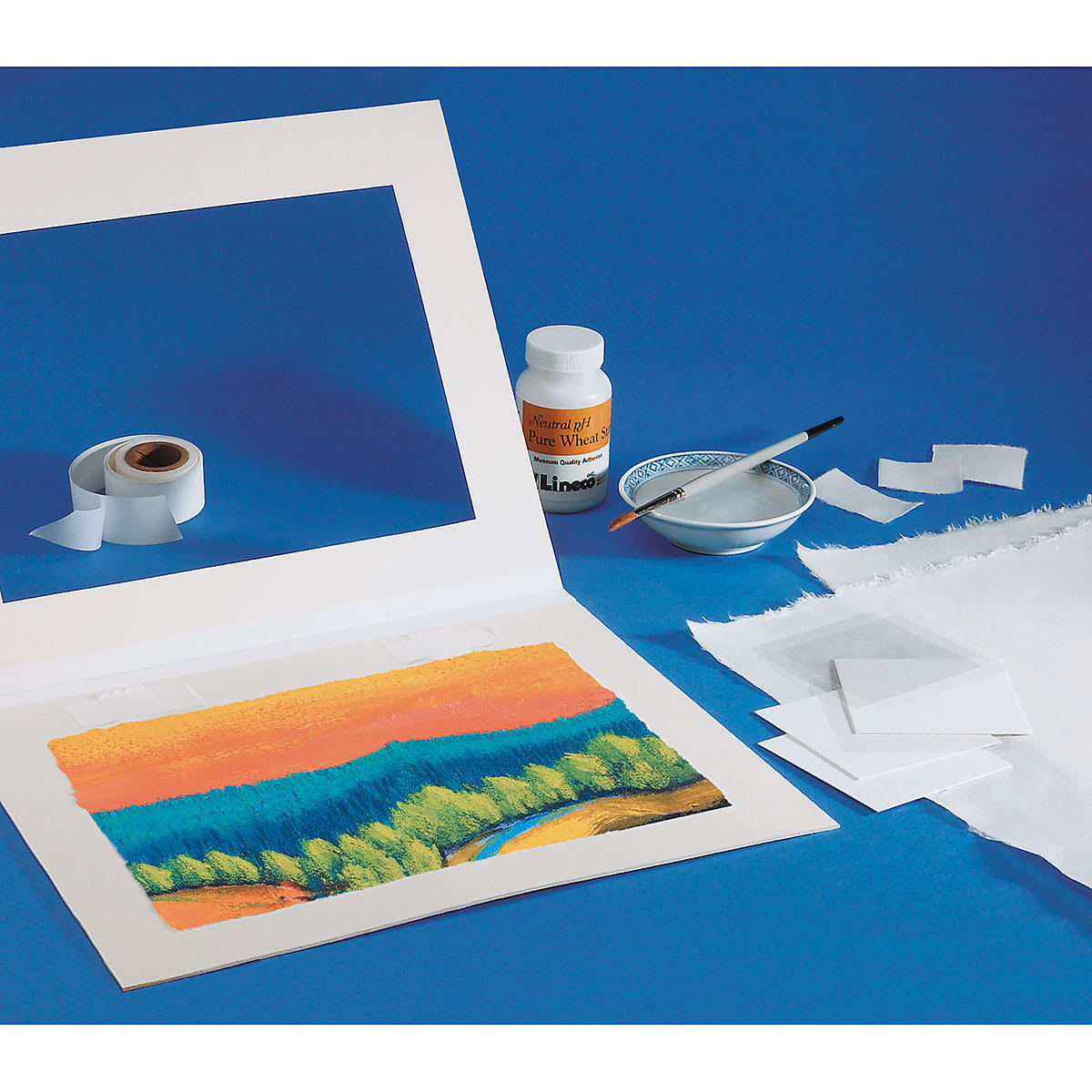 Lineco Archival Mounting Kit being used on artwork