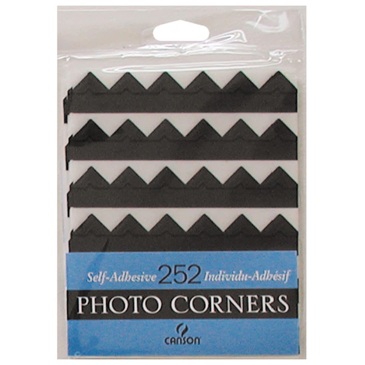 Self-Adhesive Photo Corner Sheets Black - Peggable