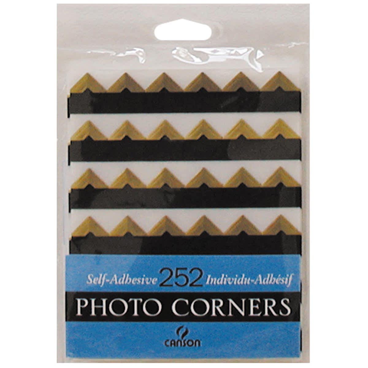 Canson Self-Adhesive Photo Corner Sheet, Gold