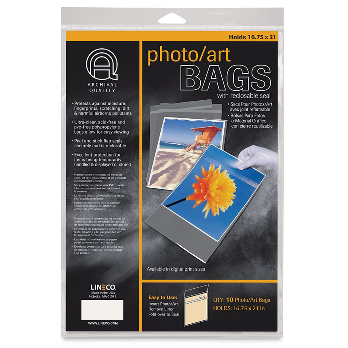 Lineco Photo Art Bag Pack - 16 3/4" x 21", Pkg of 10