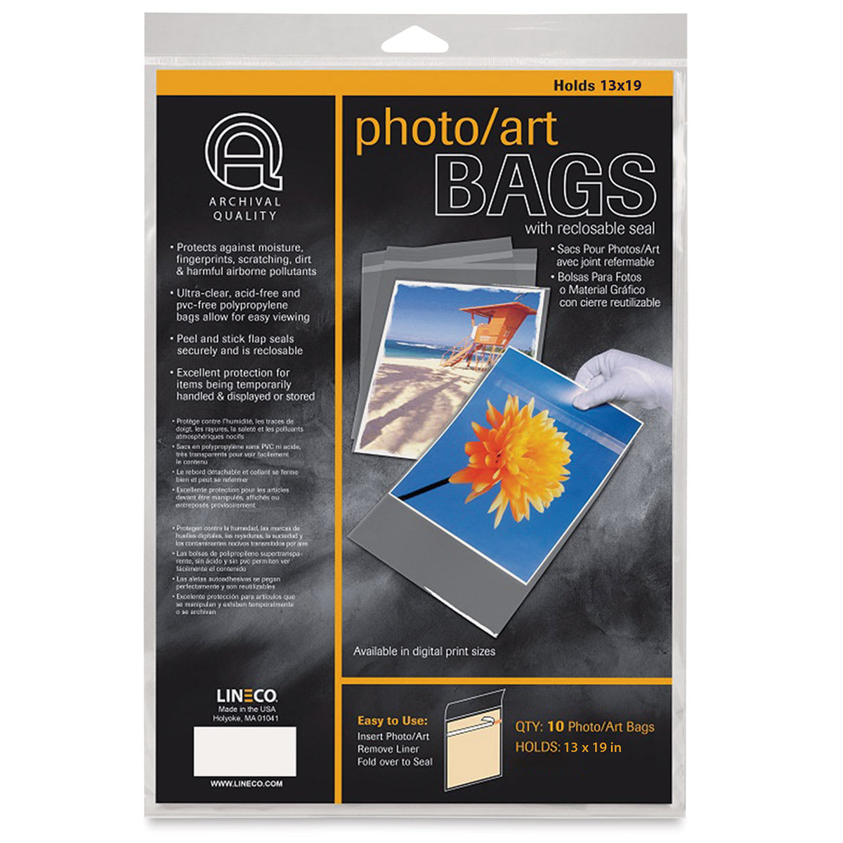Lineco Photo Art Bag Pack - 13" x 19", Pkg of 10