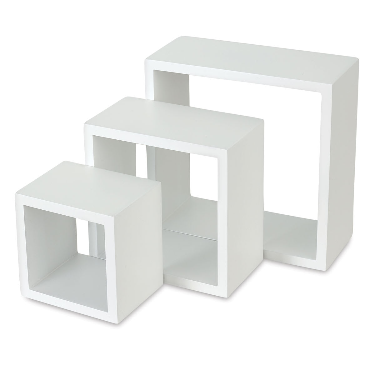 Nielsen Bainbridge Gallery Solutions Decorative Cubes - Set of 3 White Cubes shown smallest to largest