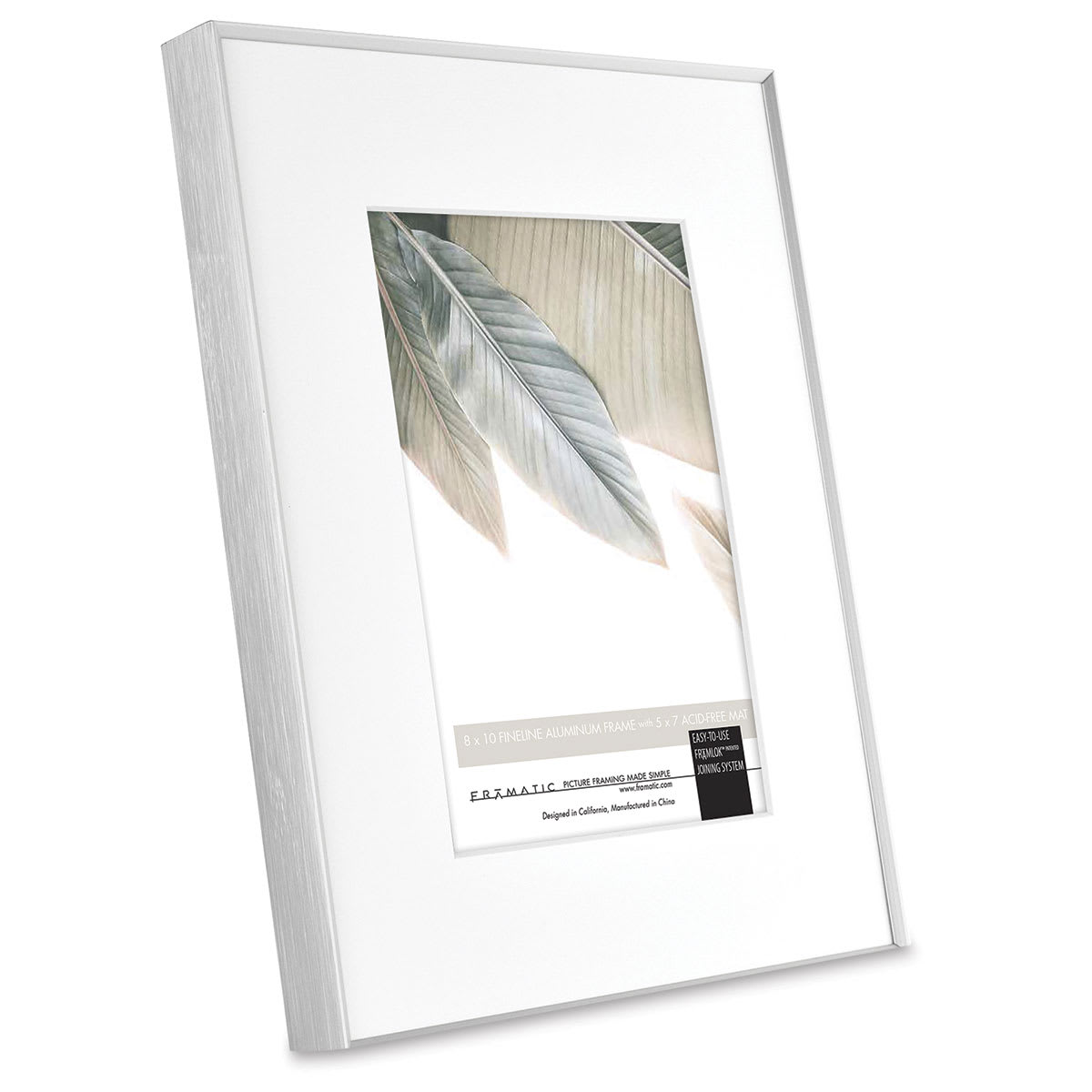 MCS Framatic Fineline II Frame - Silver, 8" x 10" side view