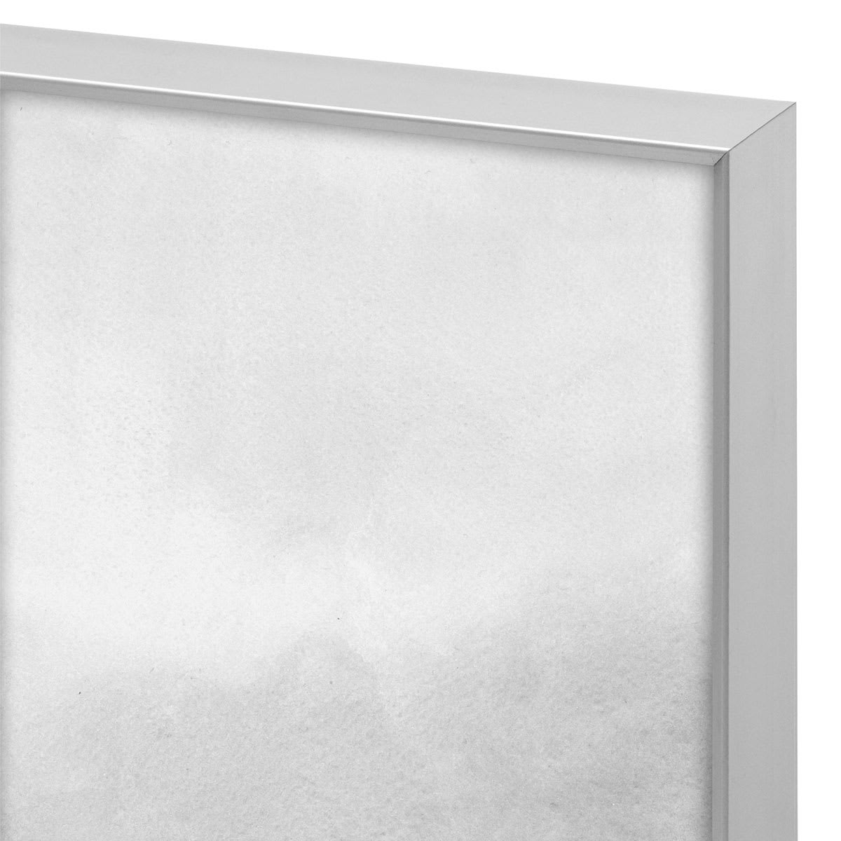 MCS Framatic Fineline II Frame - Silver, 8" x 10" close up of corner