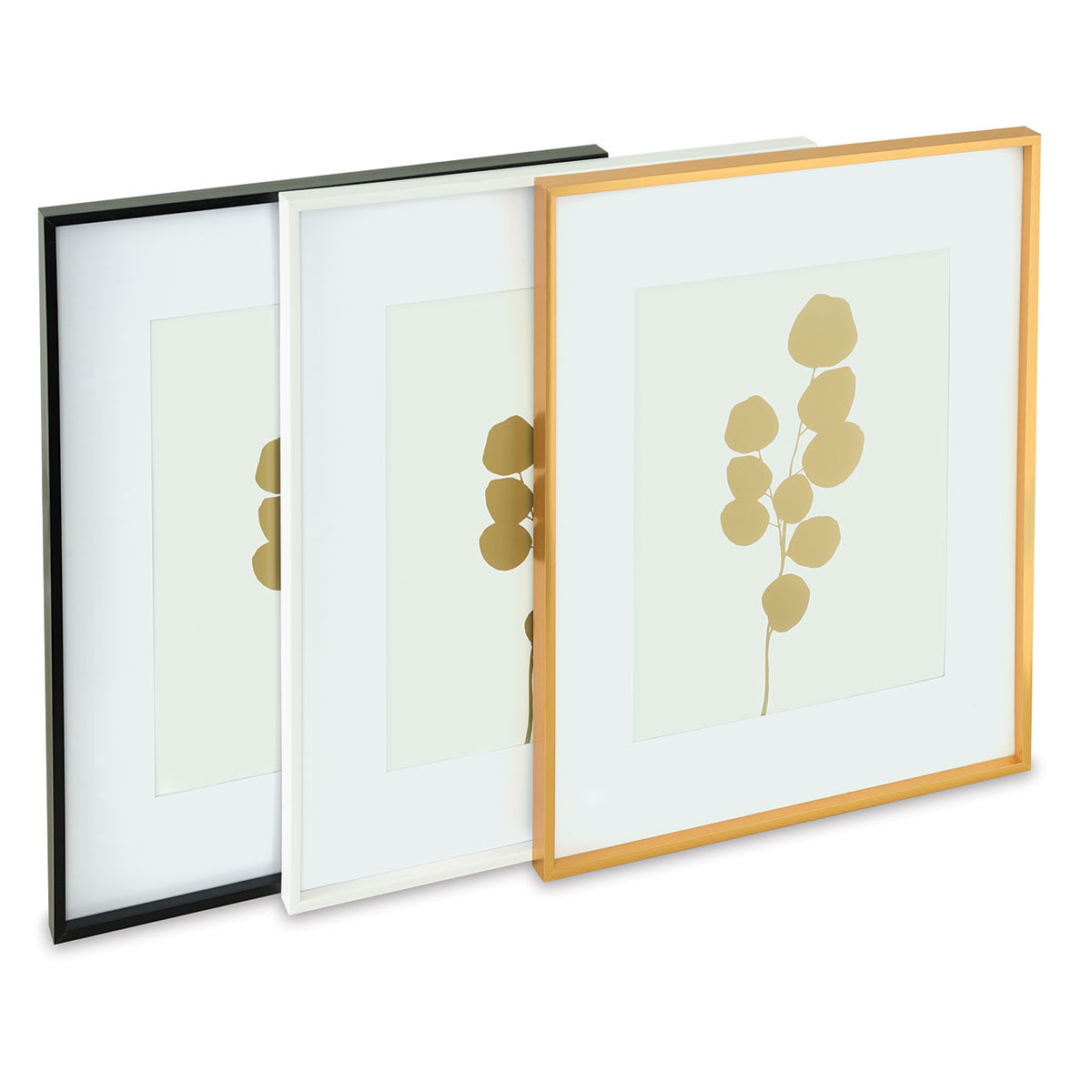 Blick Modern Gallery Frames, 16" x 20"  (Sold Separately), View black, white and gold