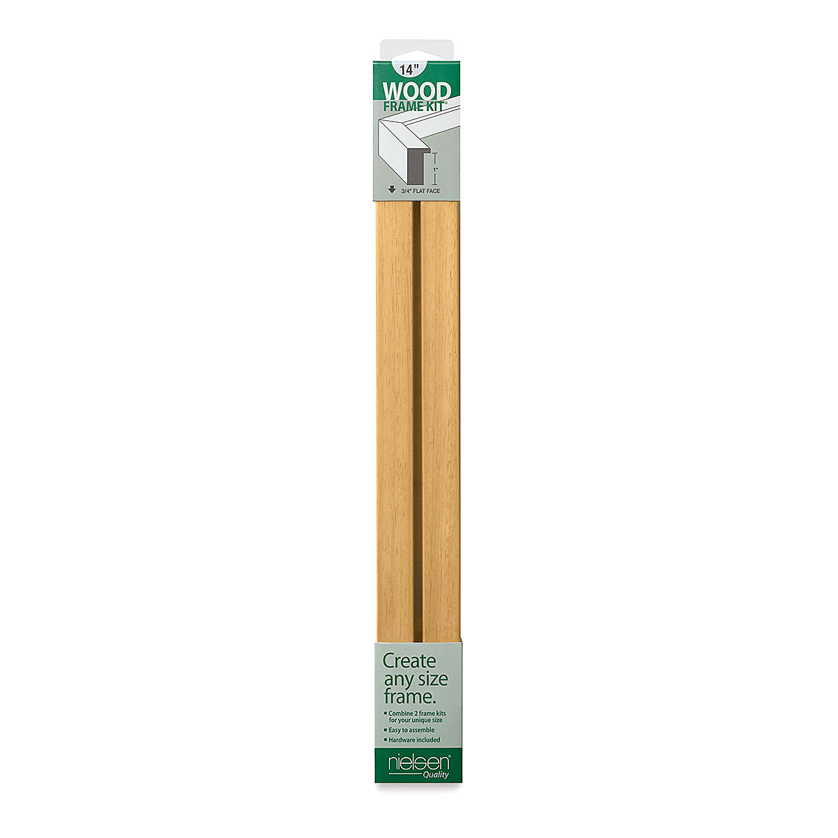 Nielsen Bainbridge Ayous Wood Frame Kit - Front view of Natural wood Kit