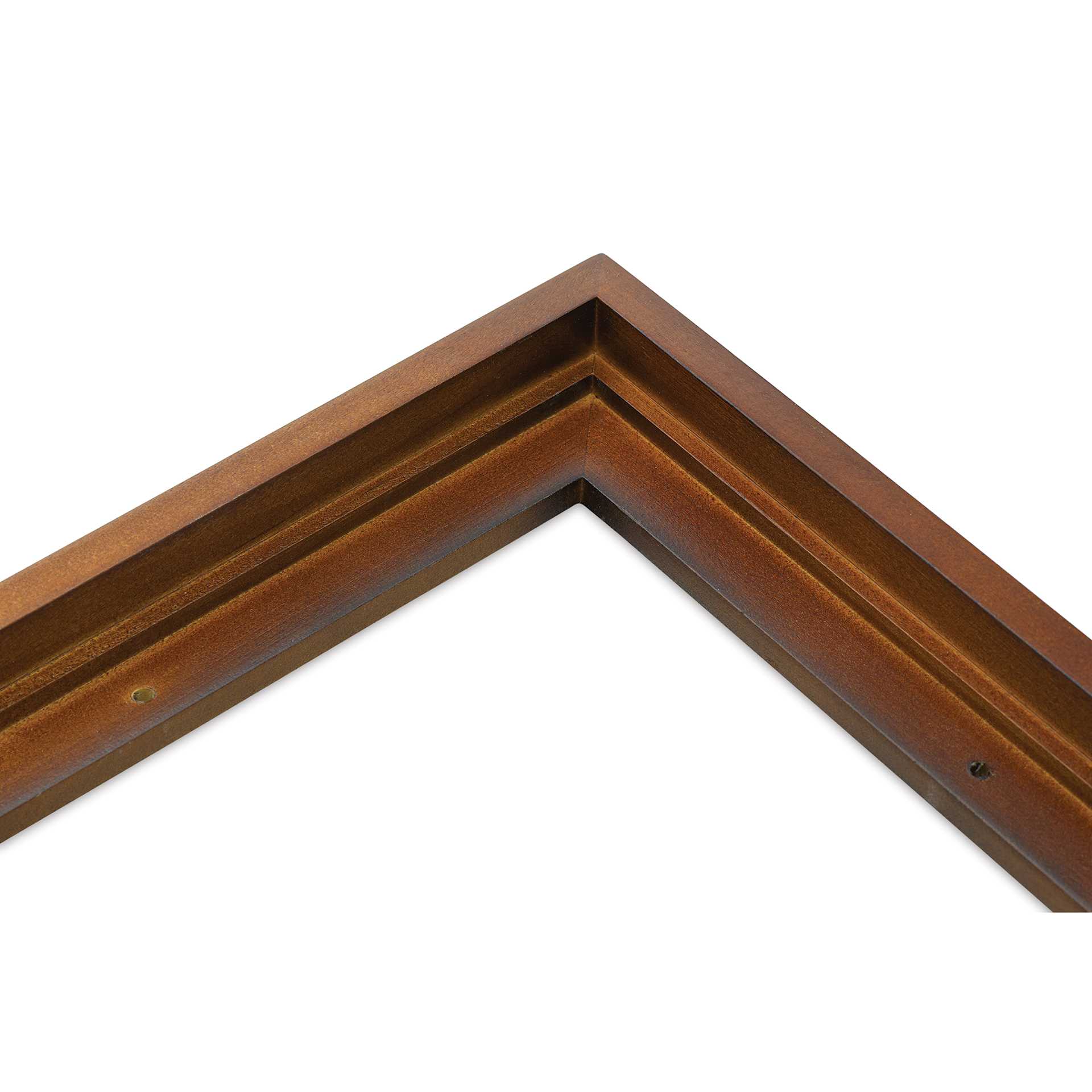 Ampersand Floaterframe - Bold, Walnut, 10" x 10", 7/8", corner close-up