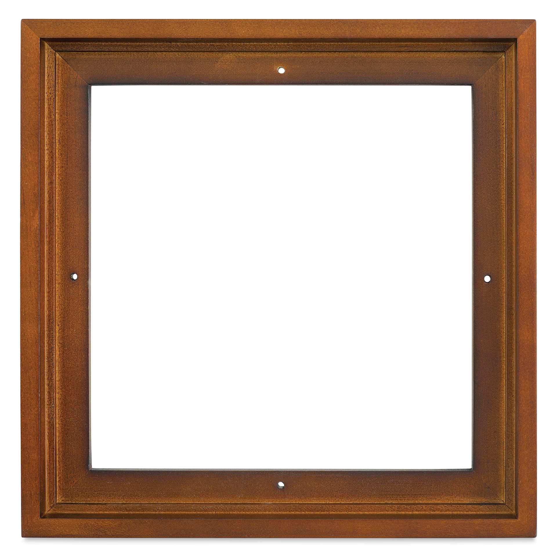 Ampersand Floaterframe - Bold, Walnut, 10" x 10", 7/8", front view