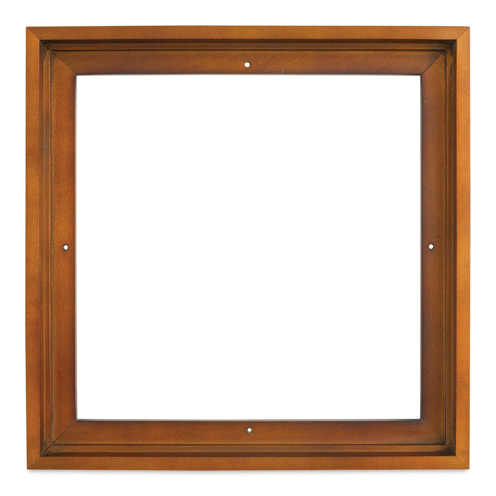 Ampersand Floaterframe - Bold, Walnut, 12" x 12", 7/8", front view