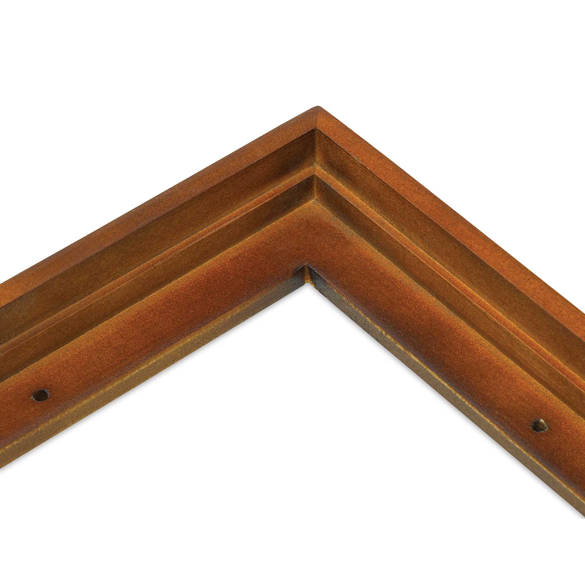 Ampersand Floaterframe - Thin, Walnut, 8" x 8", 7/8", corner close-up