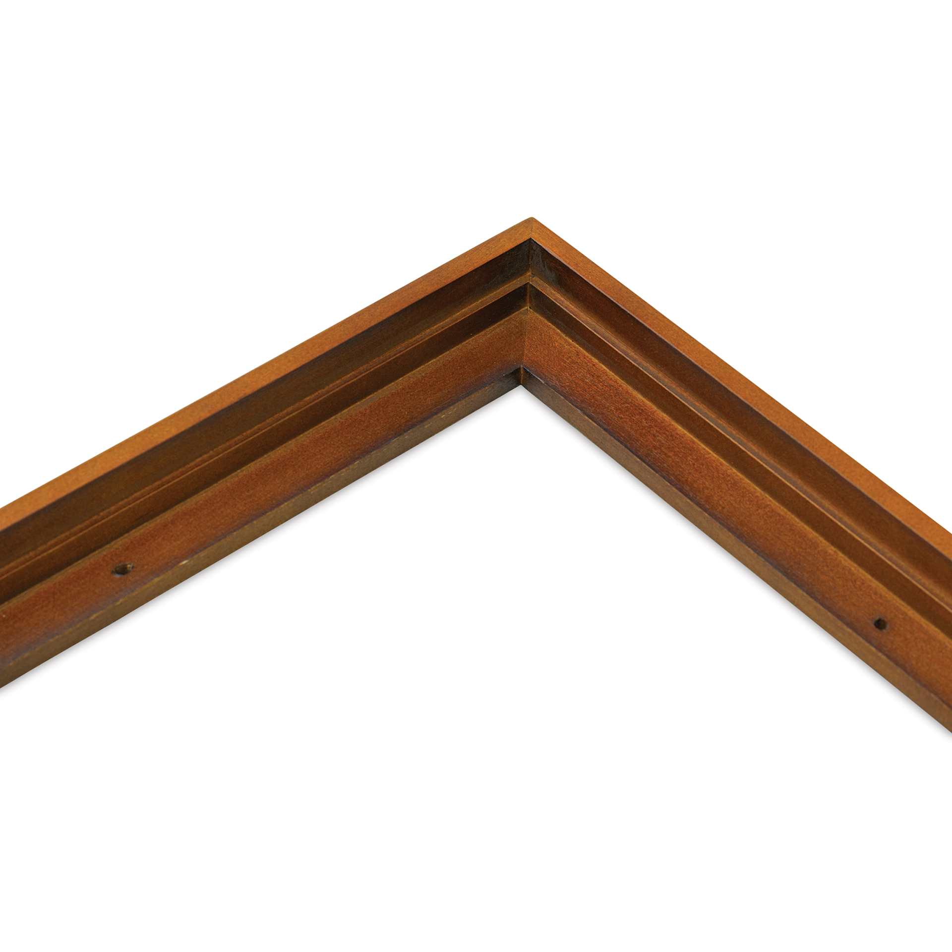 Ampersand Floaterframe - Thin, Walnut, 12" x 12", 7/8", corner close-up