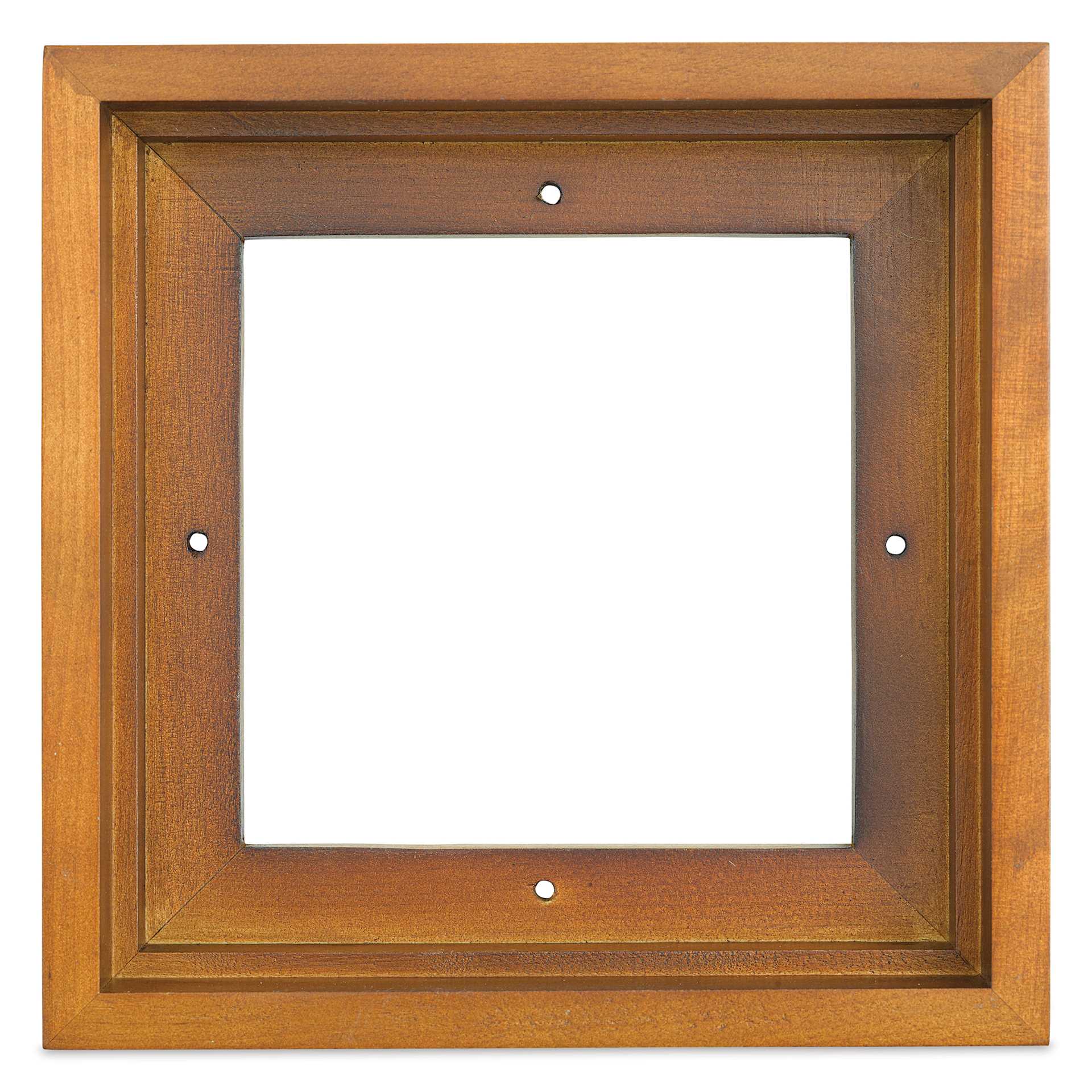 Ampersand Floaterframe - Bold, Walnut, 6" x 6", 1-1/2", front view