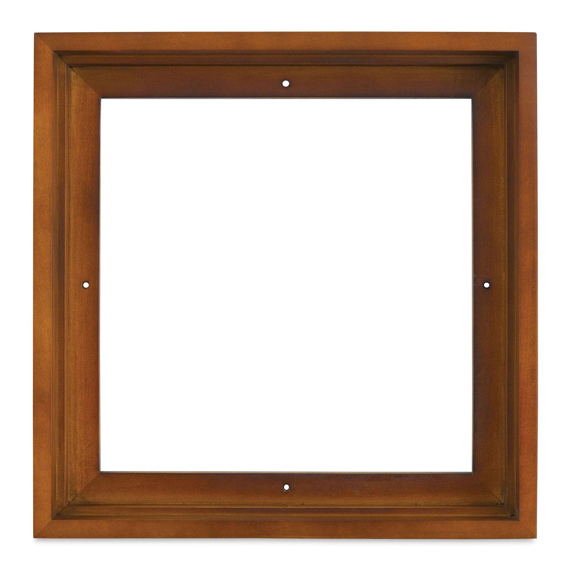 Ampersand Floaterframe - Bold, Walnut, 10" x 10", 1-1/2", front view
