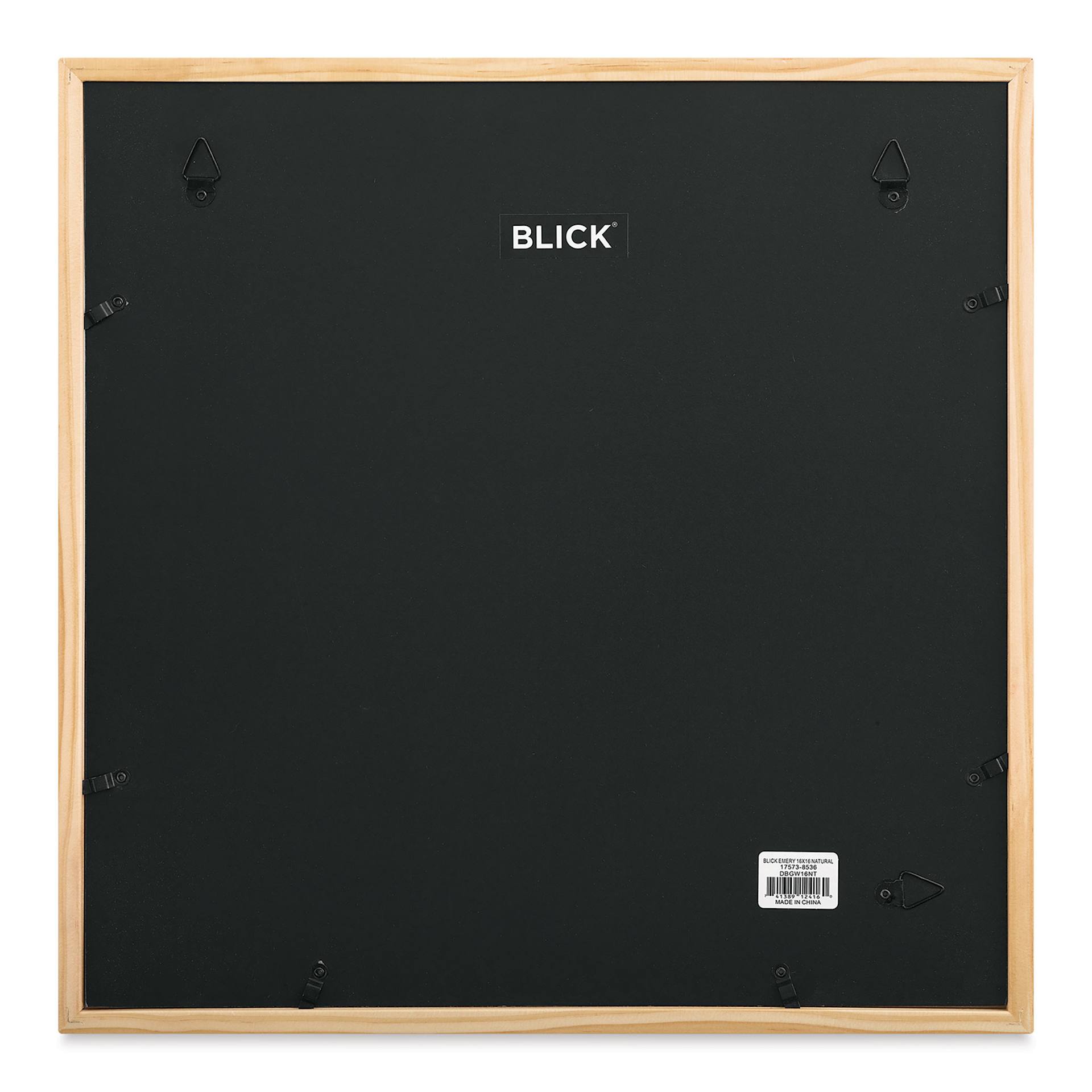 Blick Emery Gallery Frame - Natural, 16" x 16" back of frame