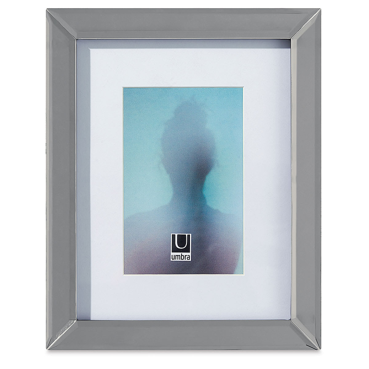 Umbra Mirror Frame - Front view of 8" x 10" frame with 4" x 6" mat
