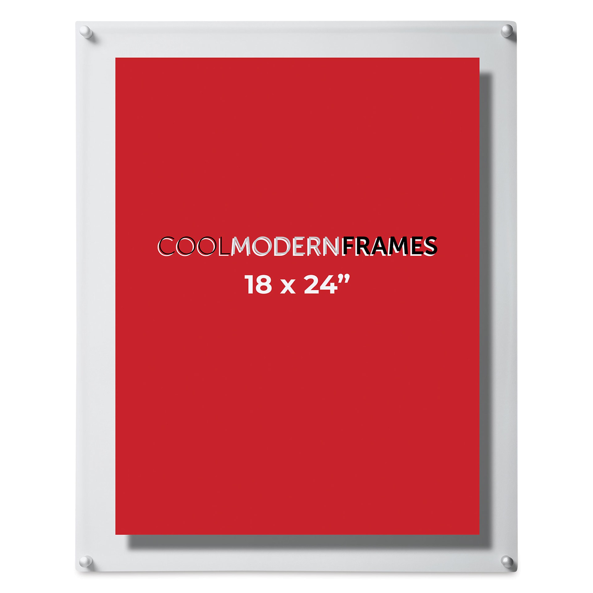 Cool Modern Frame, Silvertone Hardware - 21" x 27" (Front)