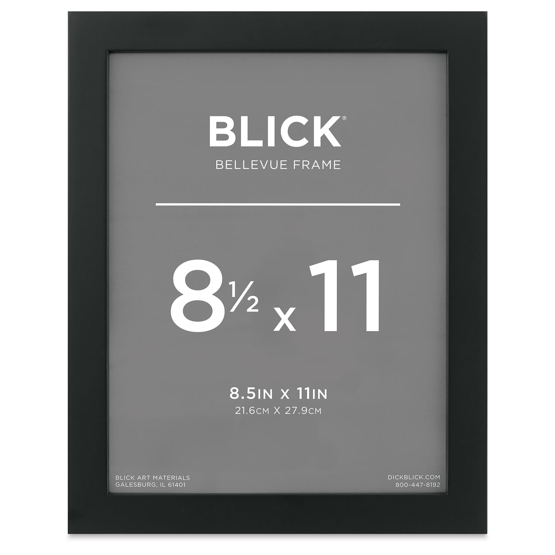 Blick Bellevue Frame - Black, 8-1/2" x 11", front of frame