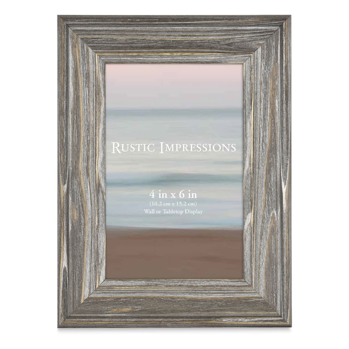 MCS Rustic Impressions Tabletop Frames - Front view of Aged Silver Frame
