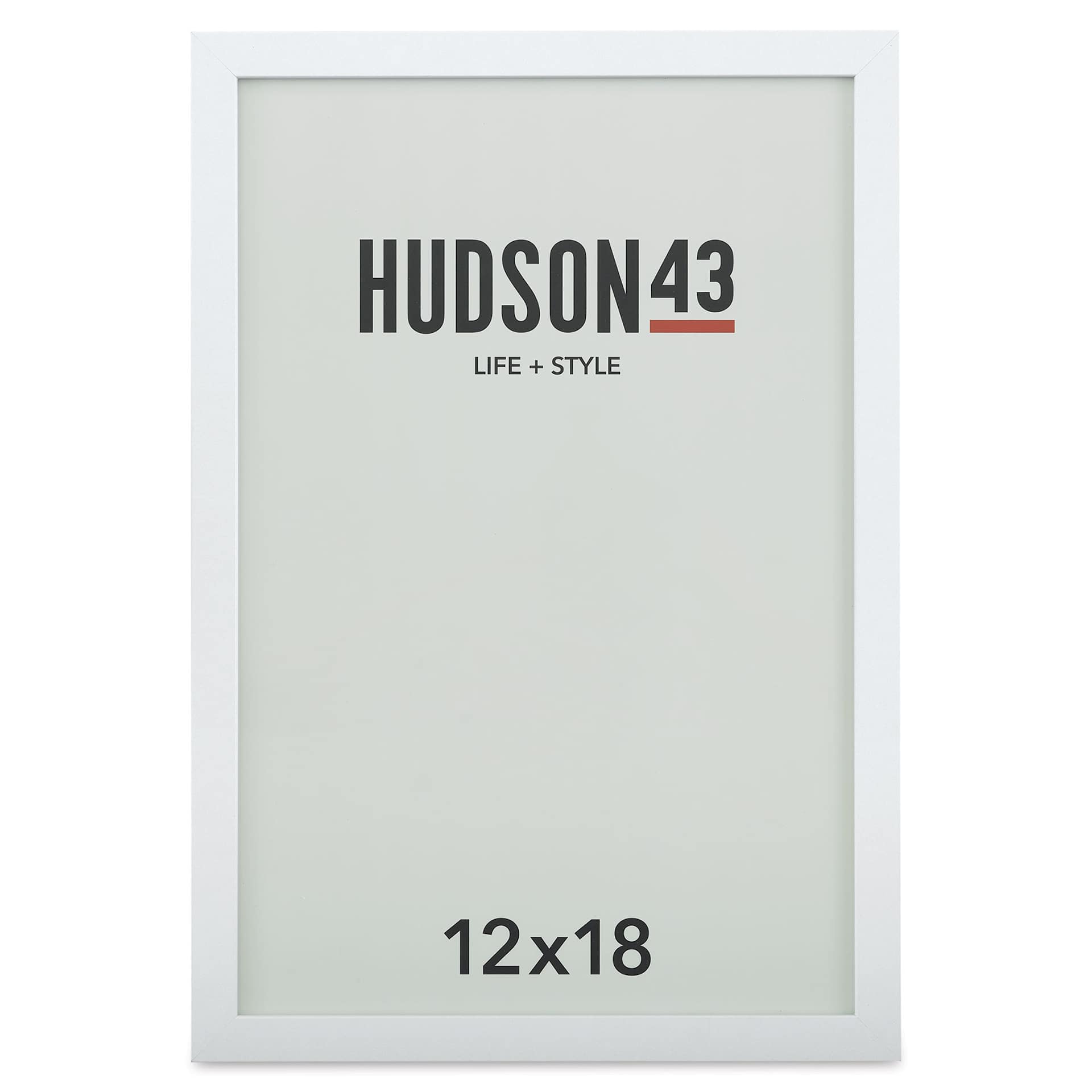 Hudson 43 Gallery Frame - White, 12" x 18" (Front of frame)