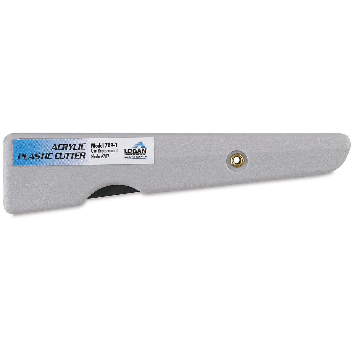 Logan Acrylic Plastic Cutter - Side view with blade contracted
