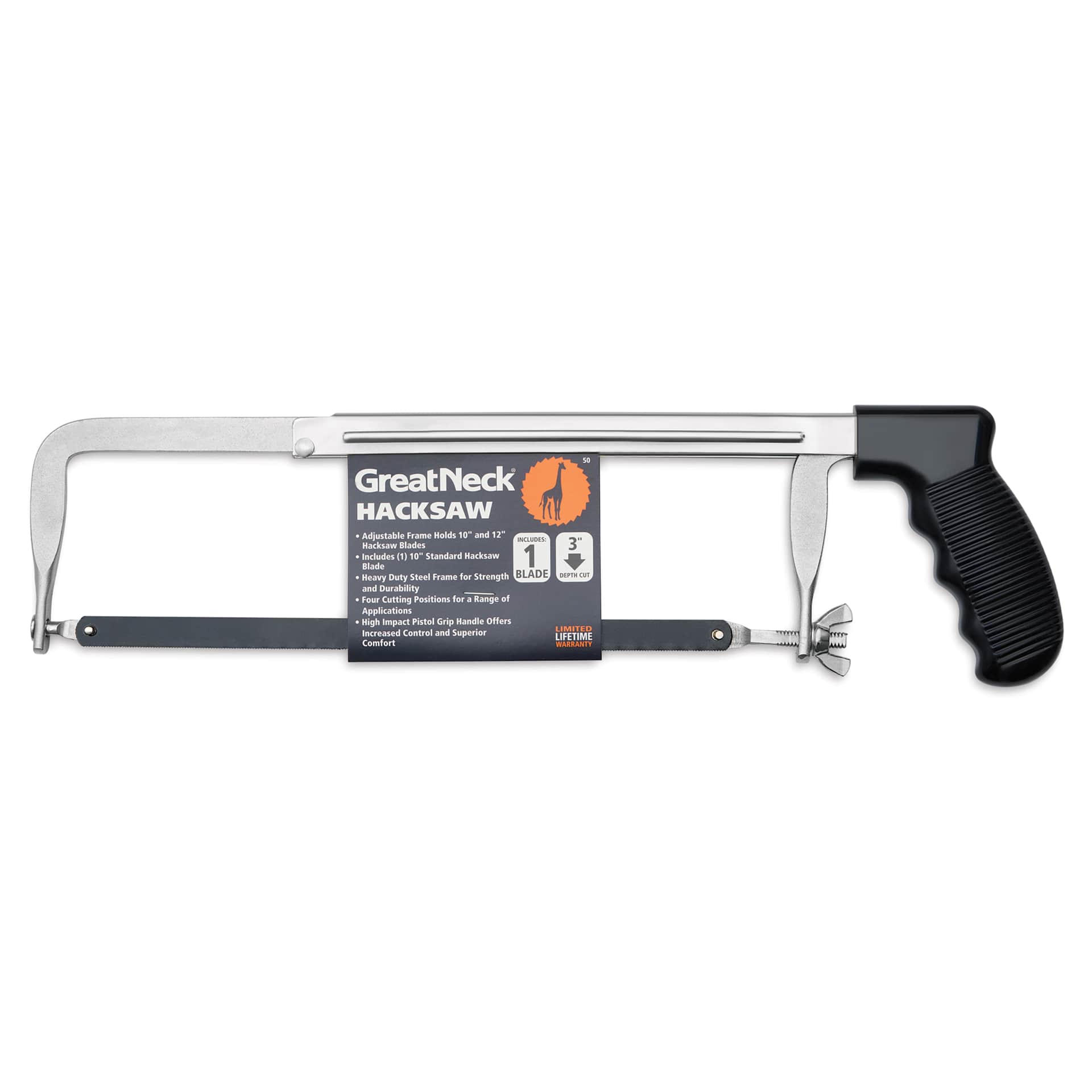 GreatNeck 50 Adjustable Hacksaw - 12" Long