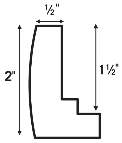 Blick Contour Floater Frames - Diagram showing 1 1/2 " profile