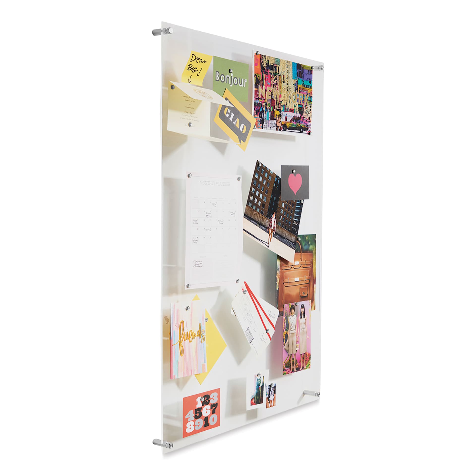Wexel Art Easy Change Memo Board  - 21" x 27", Silver Hardware