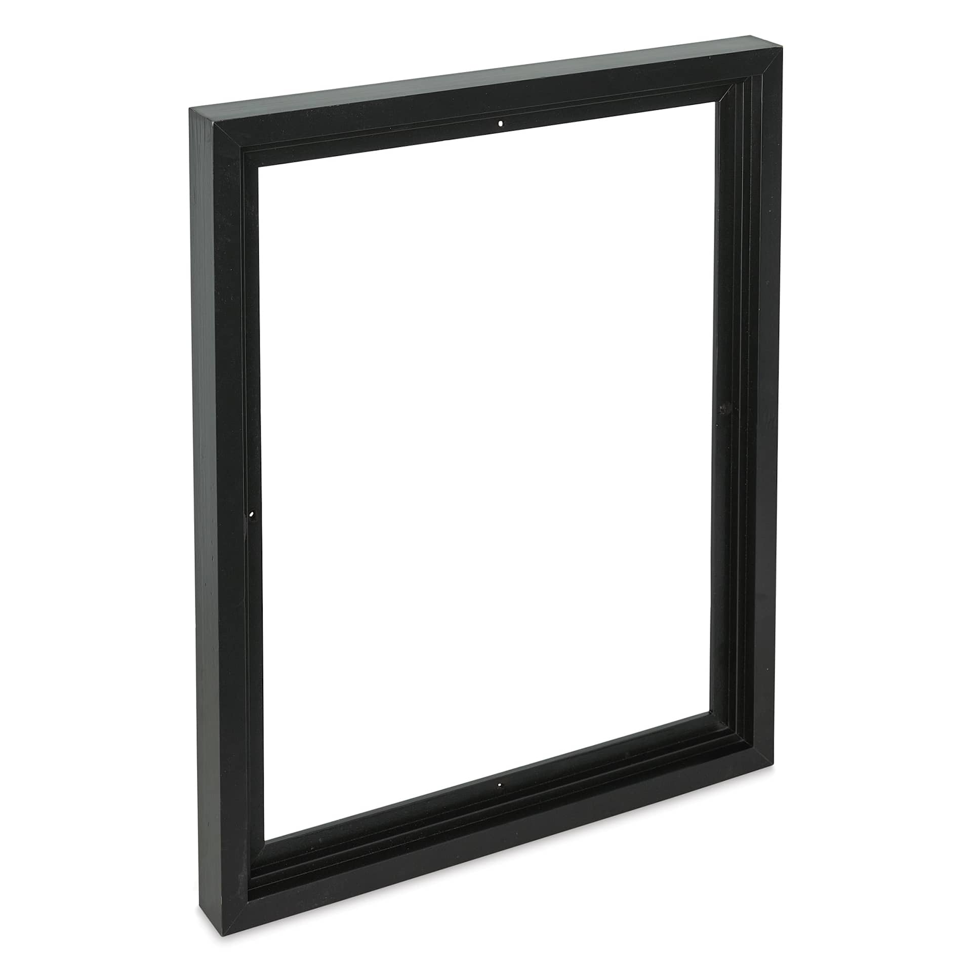 Blick Solid Wood Floater Frame - Black, 16" x 20", at an angle