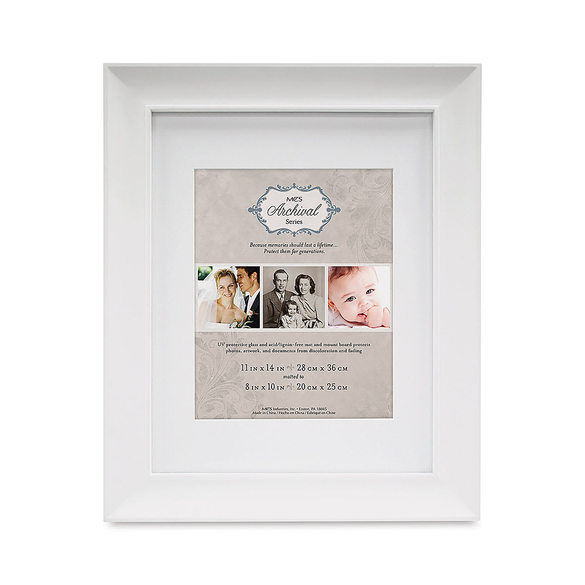 MCS Archival Series Frames - Front of White 11 x 14 inch Frame