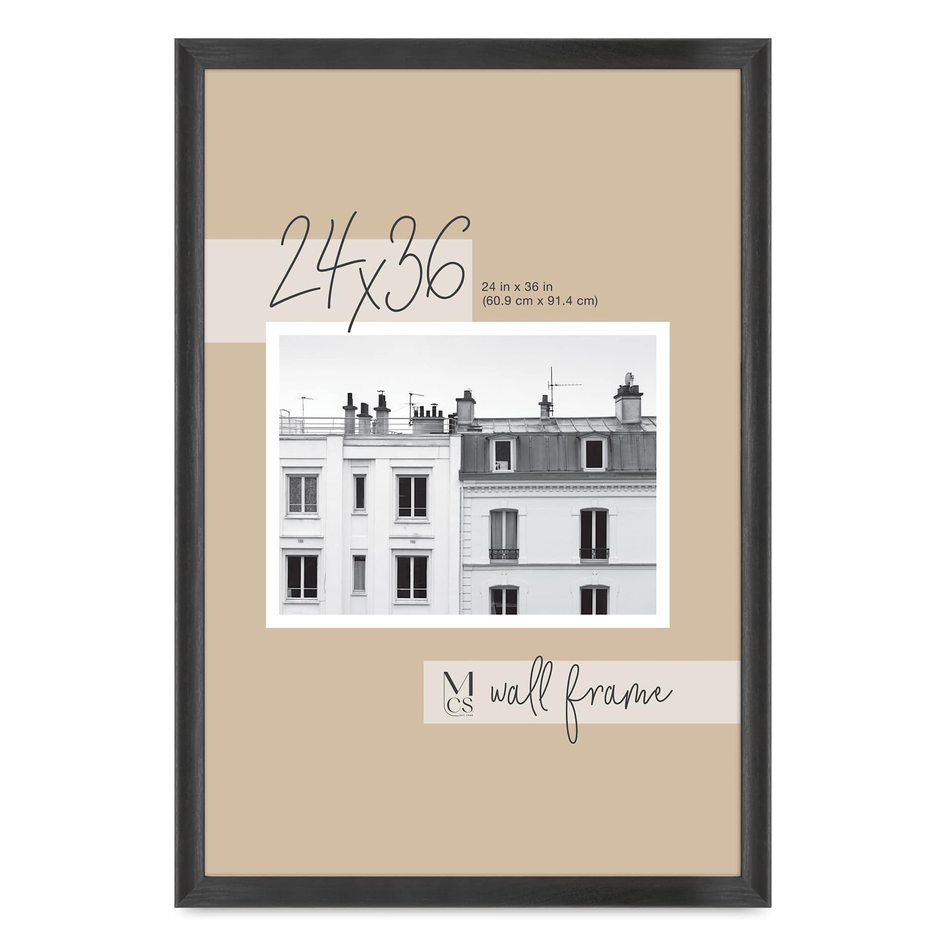 MCS Classic Edge Frame - 24" x 36", Black