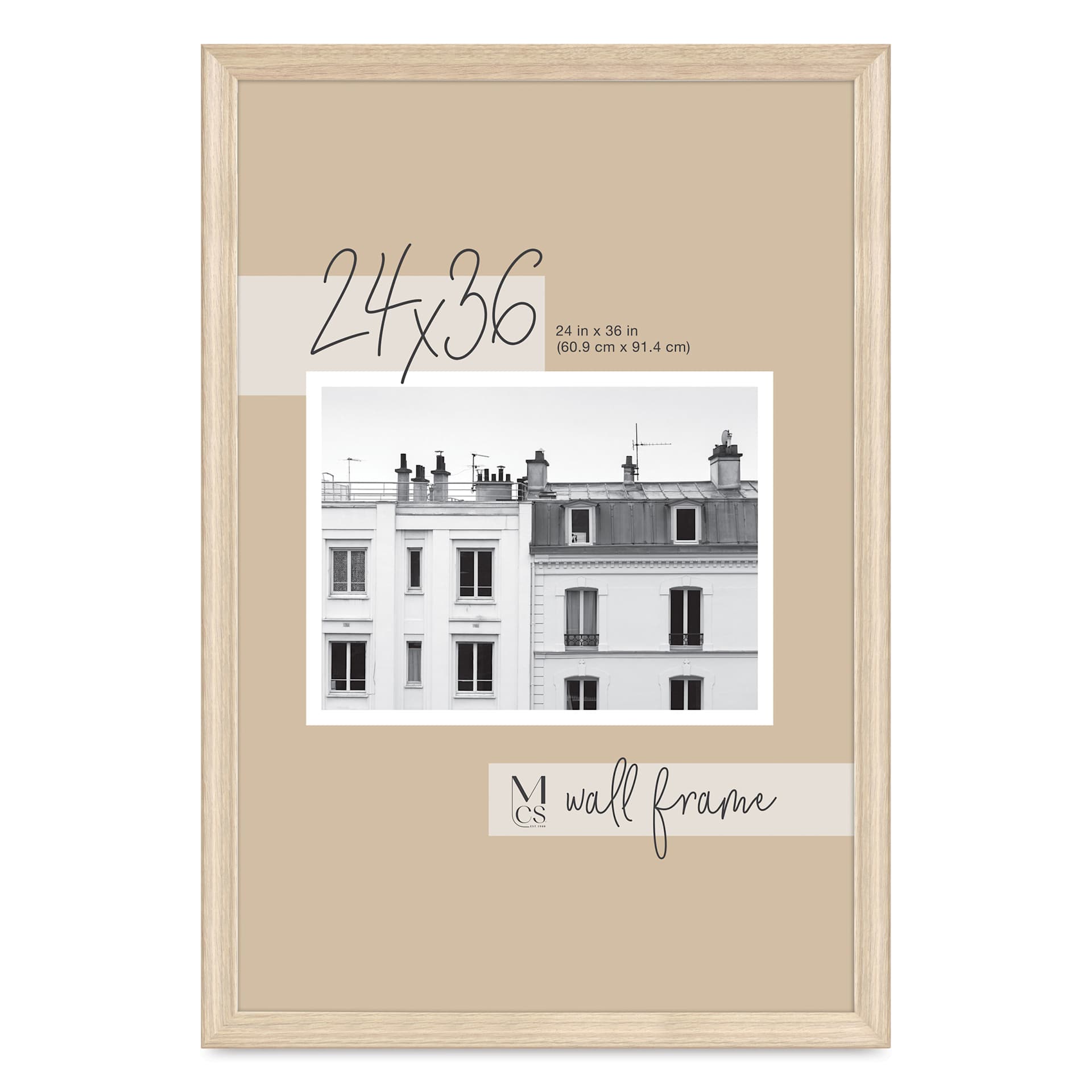 MCS Classic Edge Frame - 24" x 36", Natural