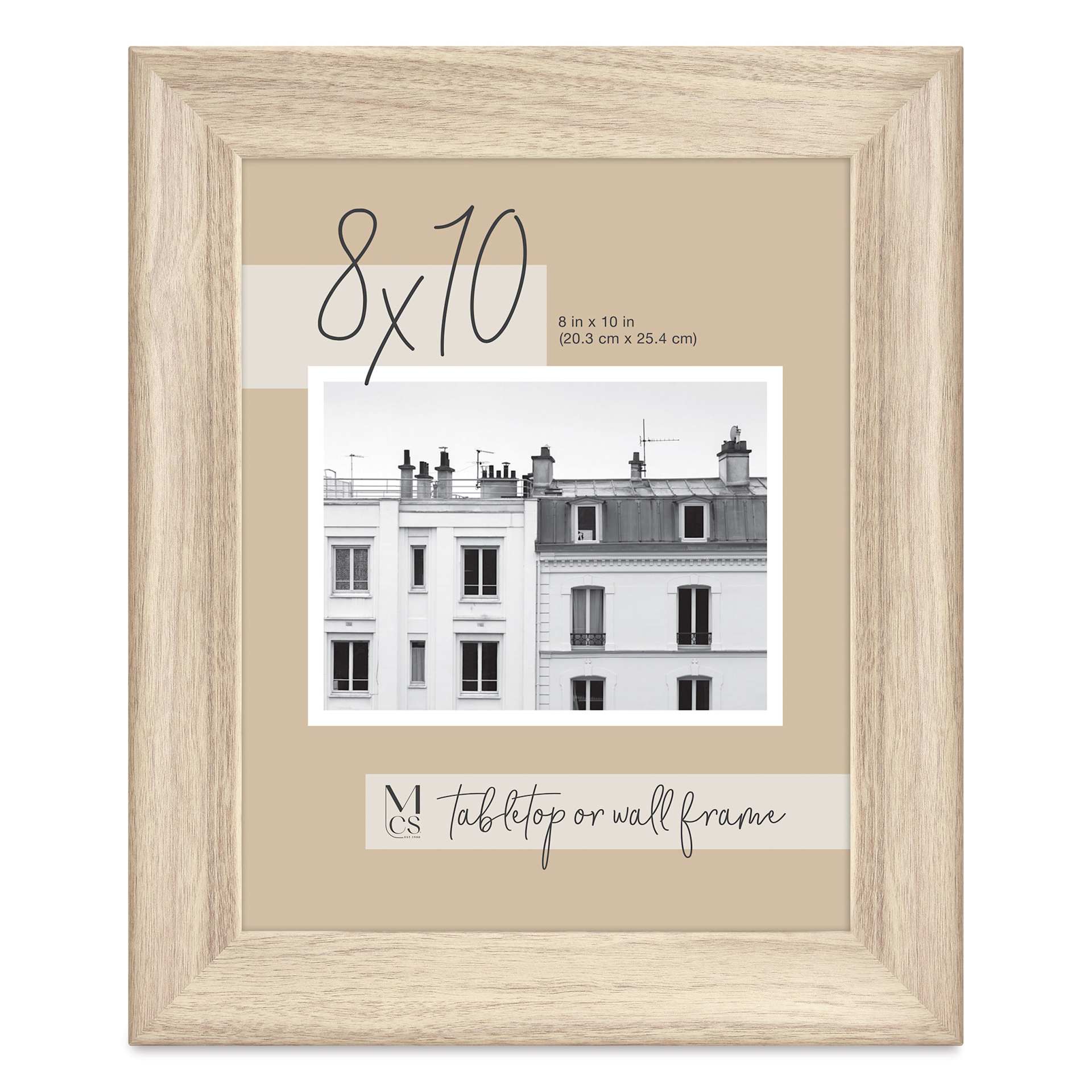 MCS Classic Edge Frame - 8" x 10", Natural with Easel Back