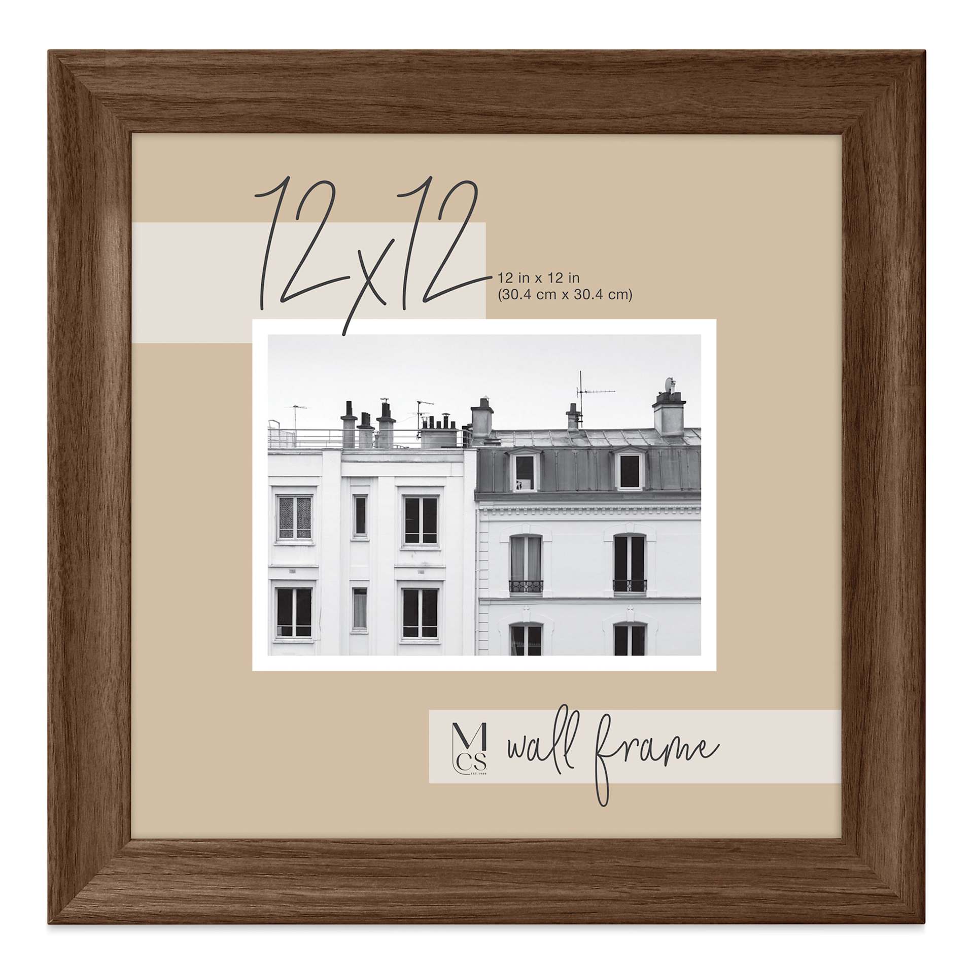 MCS Classic Edge Frame - 12" x 12" Walnut
