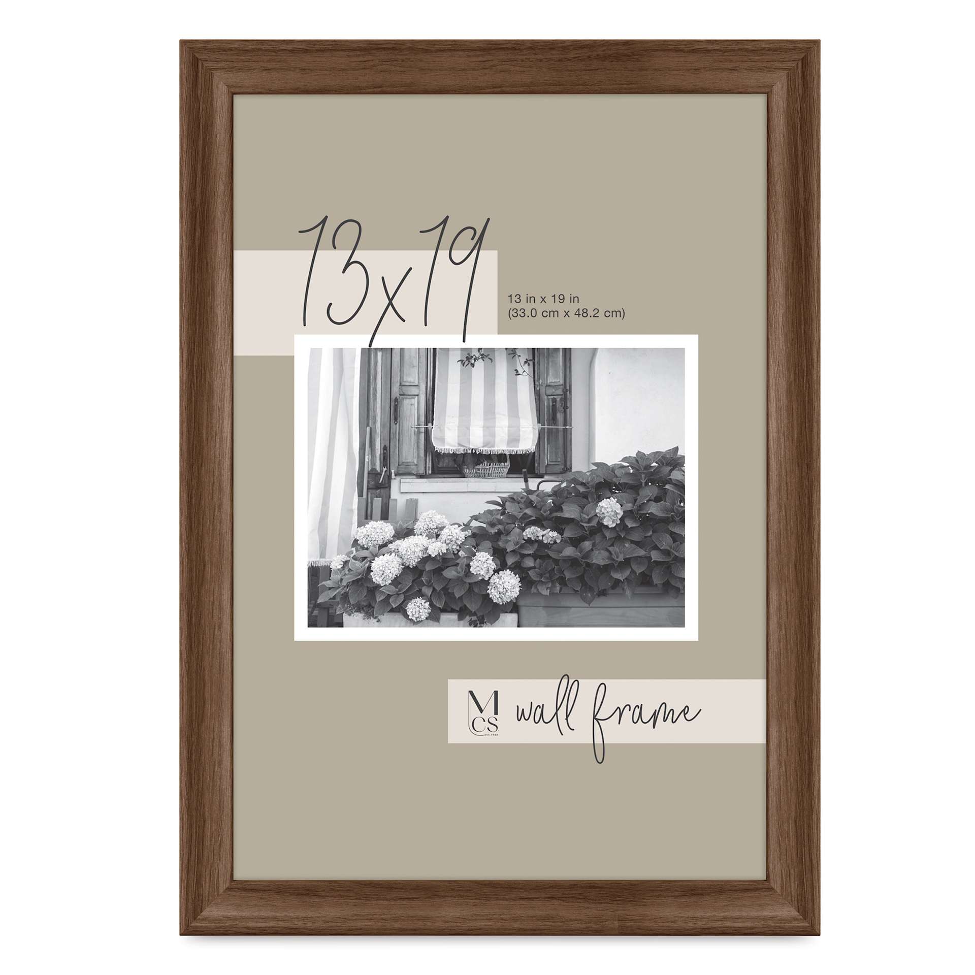 MCS Classic Edge Frame - 13" x 19" Walnut