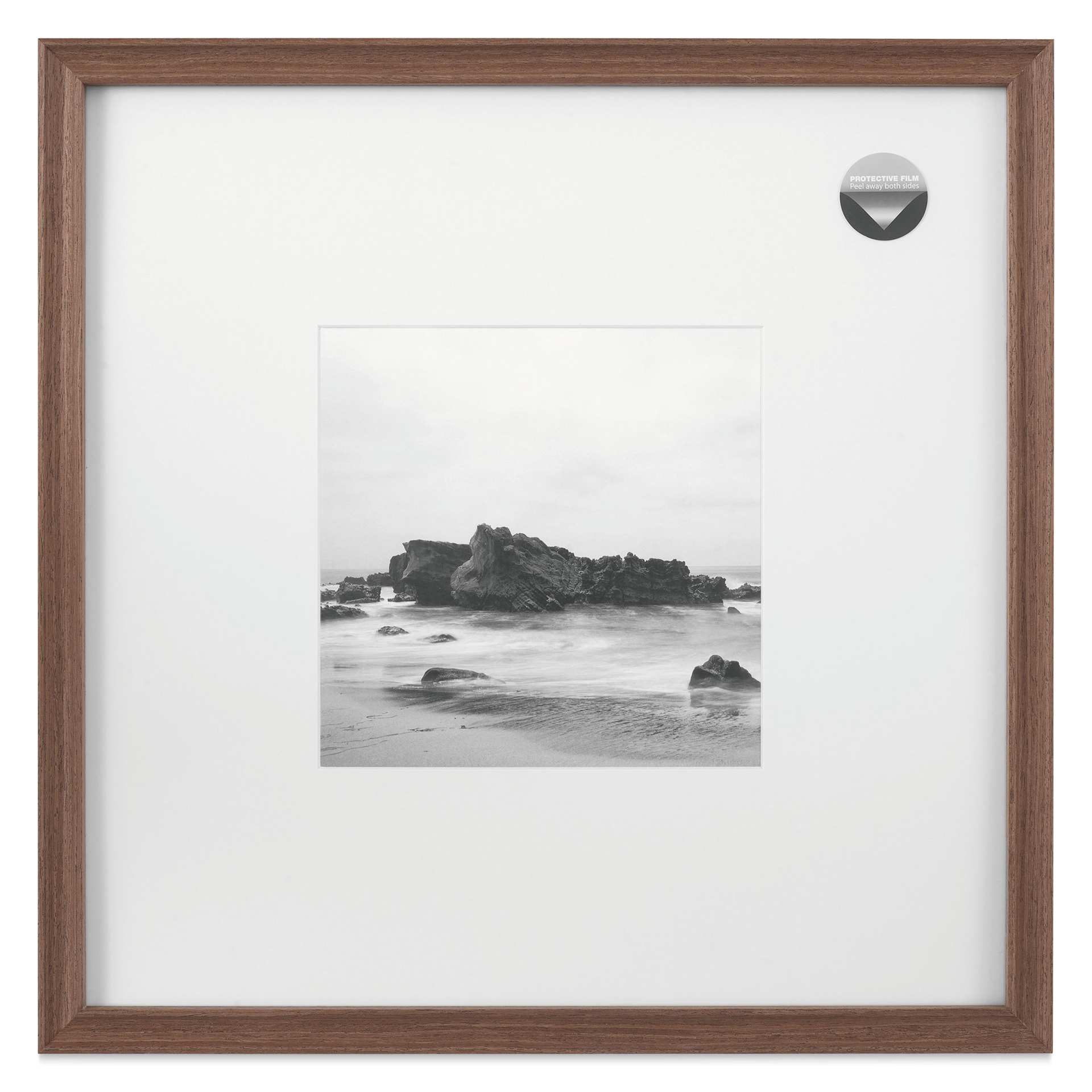 Blick Theo Frame with Mat - Walnut, 16" x 16" front